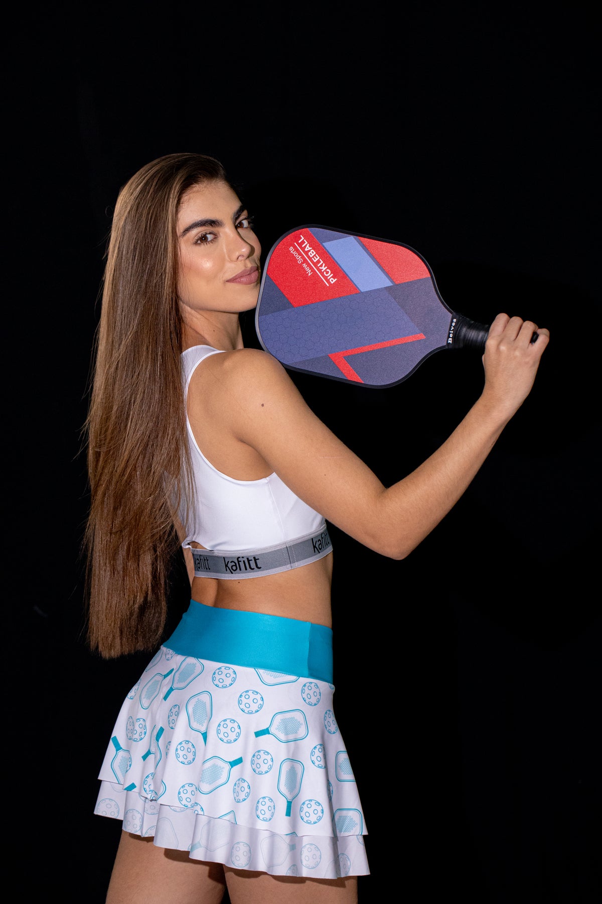 White Skirt Pickle Play Print Logo Tornado