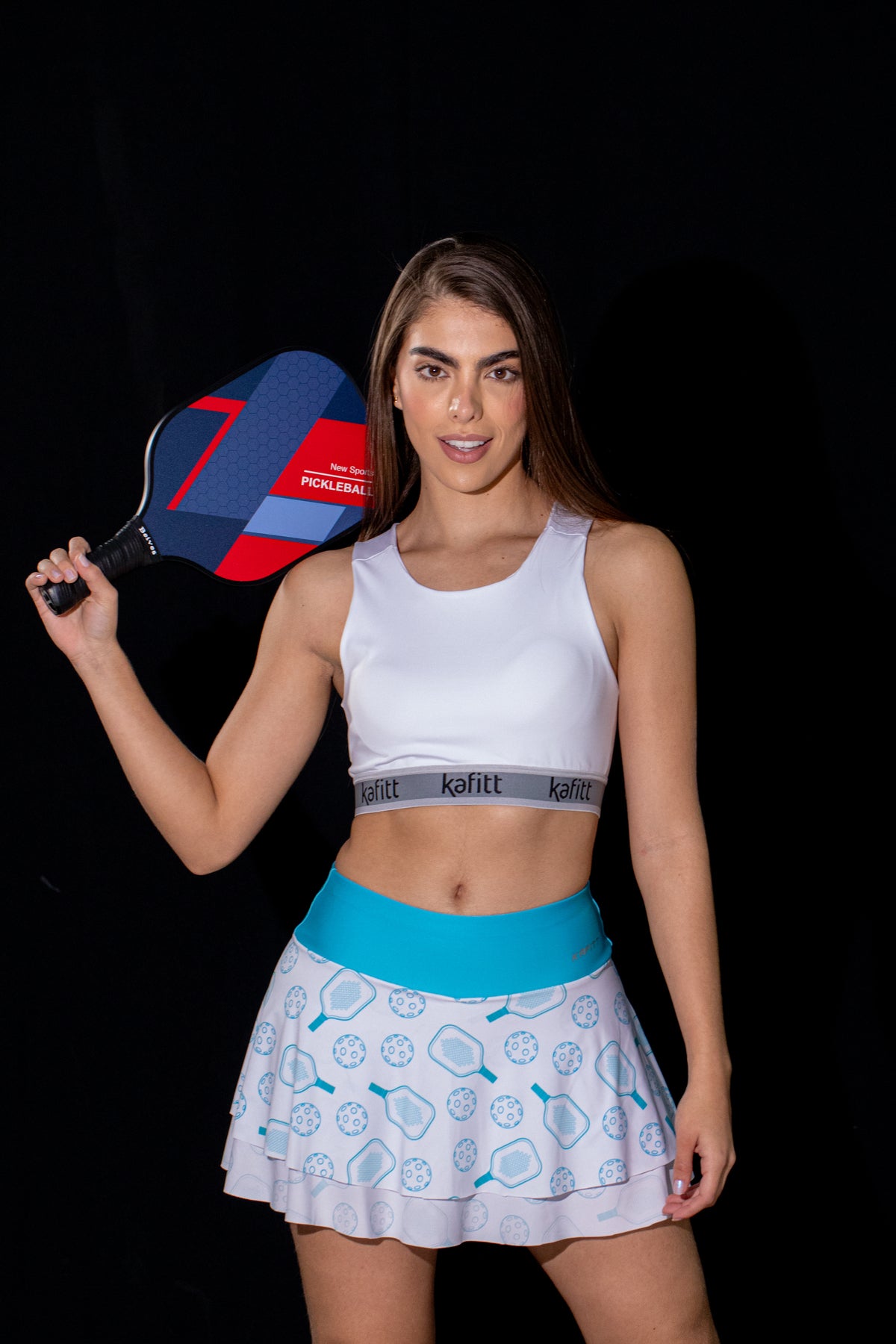 White Skirt Pickle Play Print Logo Tornado