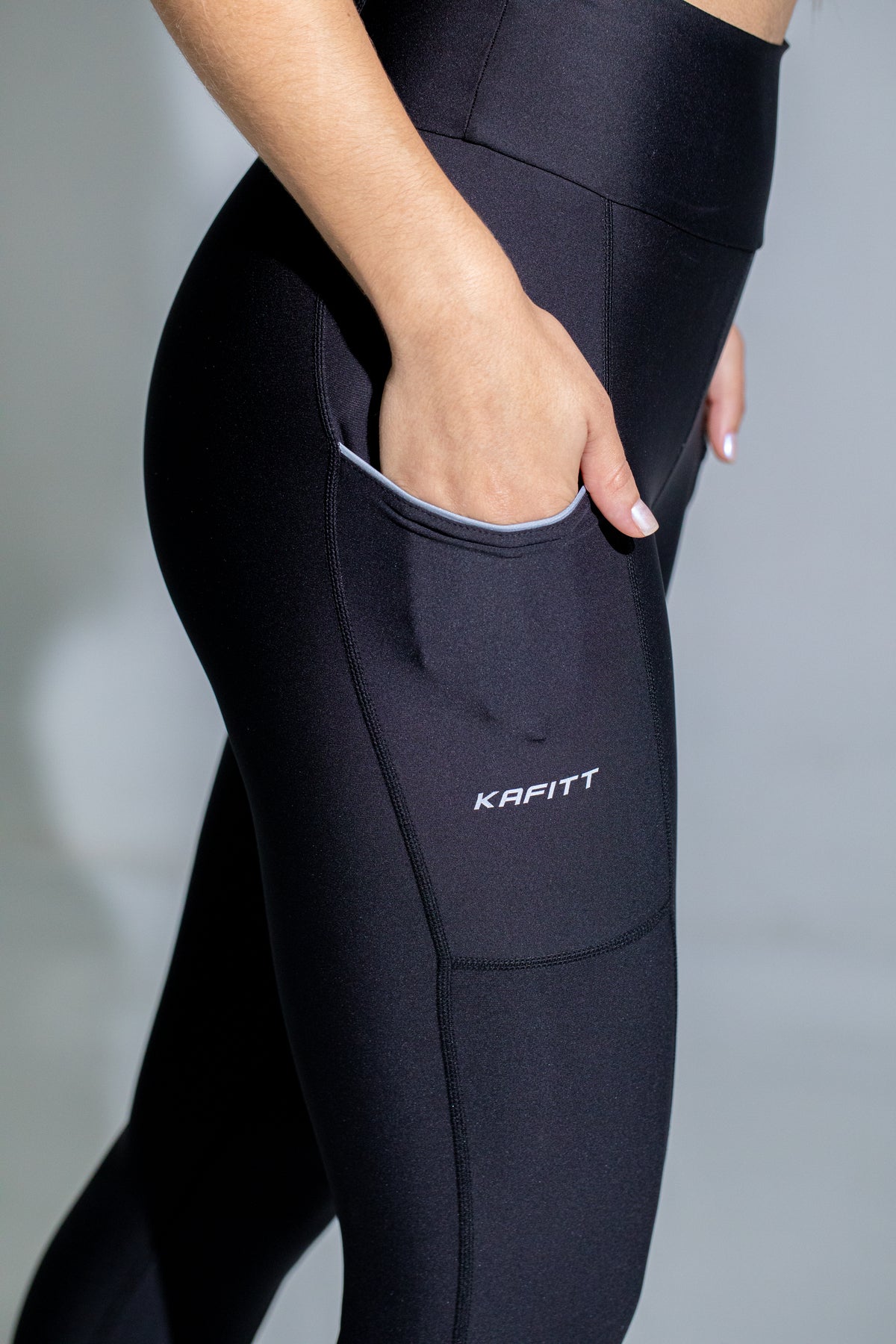 Black Reflective Running Long Pants