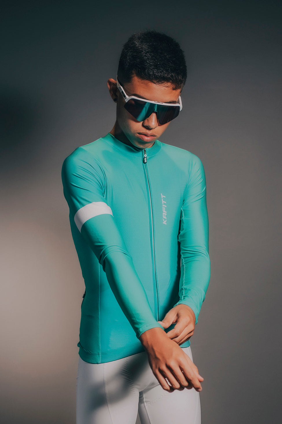 Faster Jersey Long Sleeve Turquoise Evolution