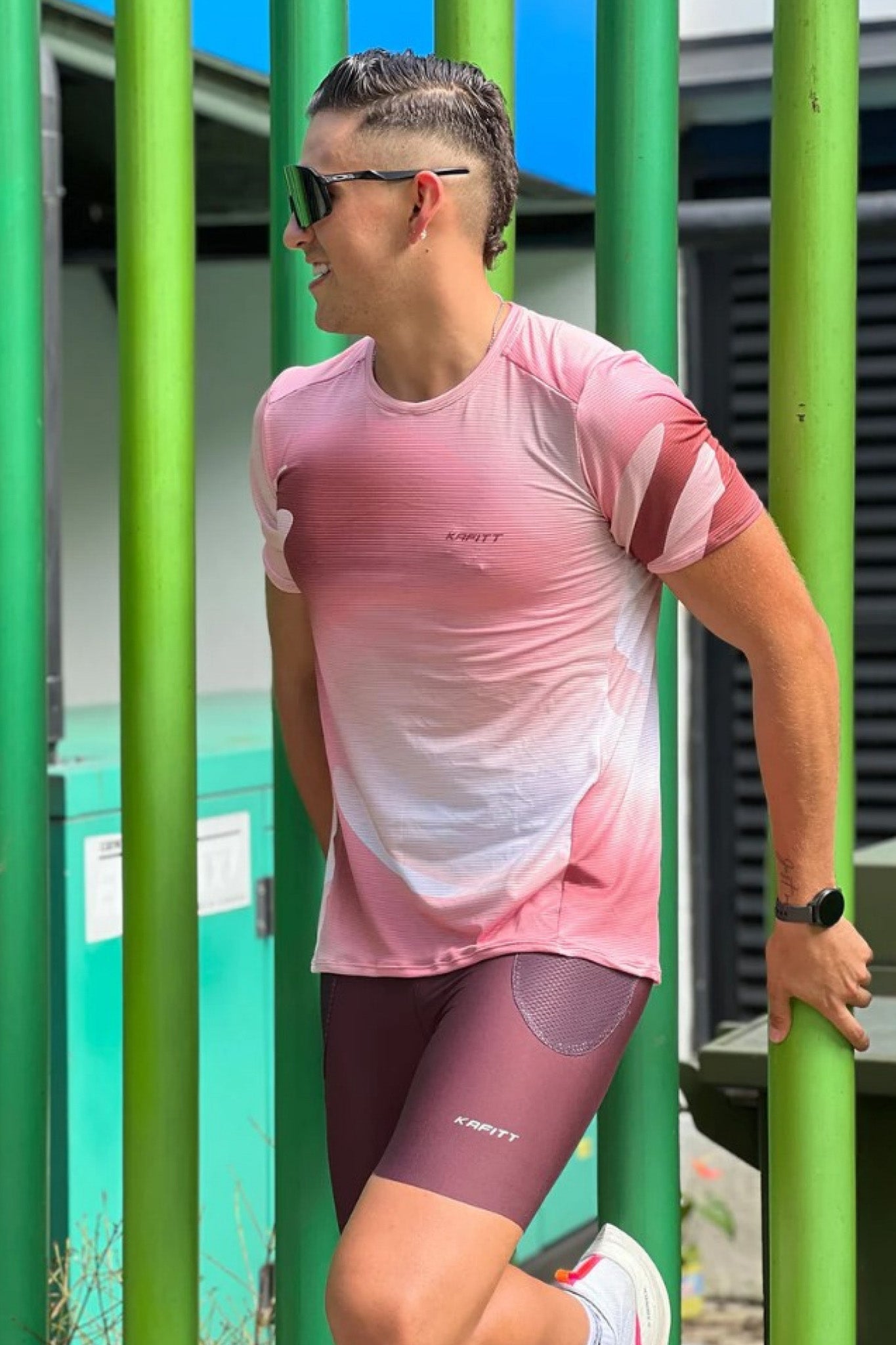 Brown Seamless Running Lycra With Pockets