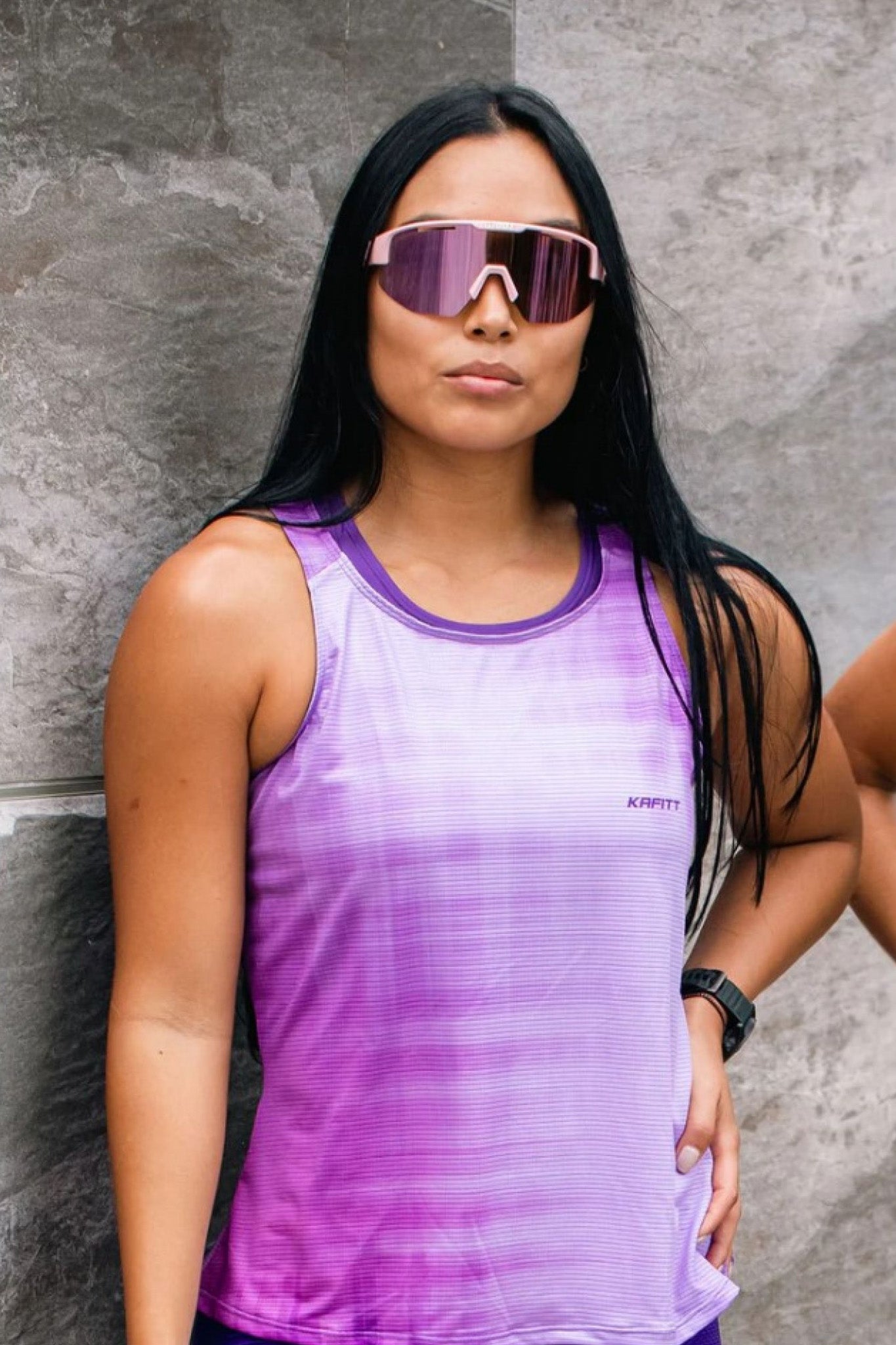 Print Design T-shirt Sleeveless Malbec