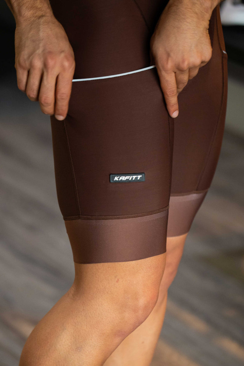 Men's Basic Brown Pockets Lycra