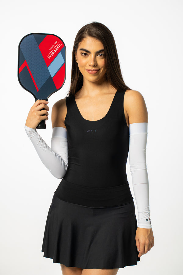 Black Iridescent Logo Tennis Dress