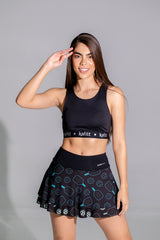 Print Skirt Pickle Ball Print Logo Iridescent