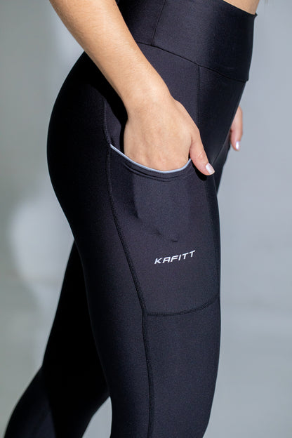Black  Reflective  Running  Long Pants