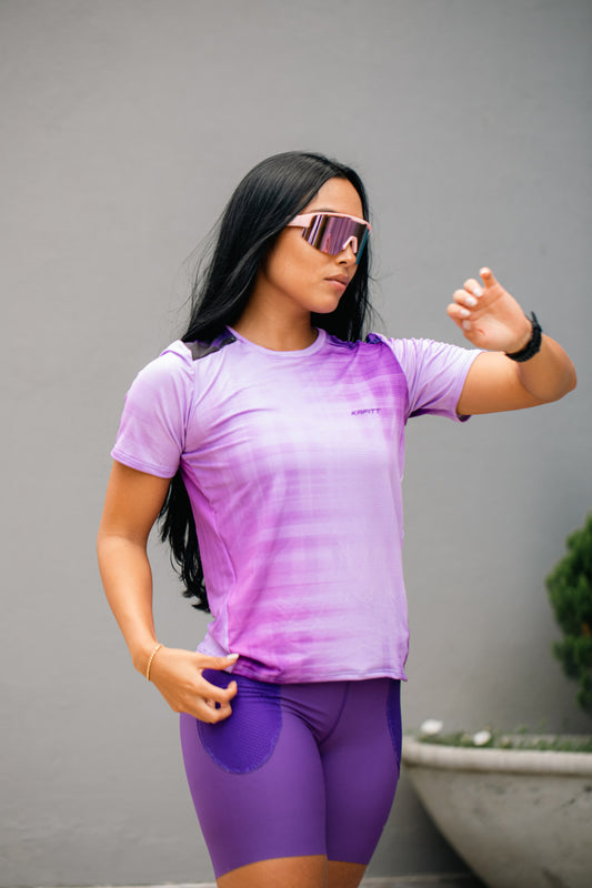 Print Design T-shirt Short Sleeve Malbec