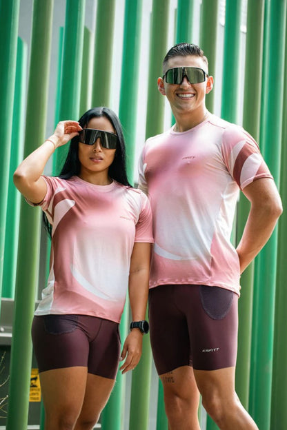 Print Design T-shirt Short Sleeve Lambrusco