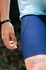 Blue Seamless Running Lycra With Pockets